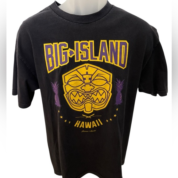 The Pineapple Clan Big Island Hawaii Tiki Tee Shirt Men L Large - Picture 1 of 6